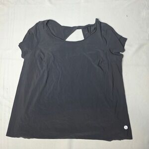 Torrid Active women's shirt Gray Twist Back Short Sleeve Plus Size 2